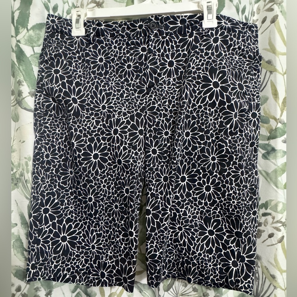 Tommy Hilfiger Navy and White Floral Shorts